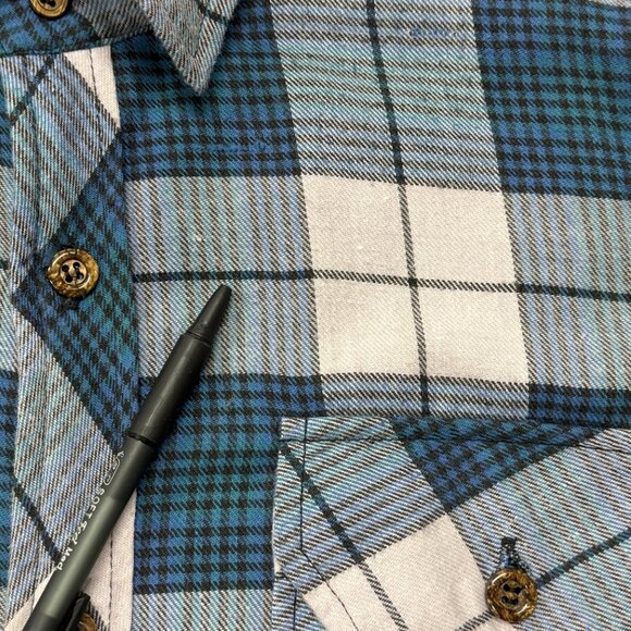 Hugo Valentino Lined Quilted Plaid Flannel Shirt Jacket Mens Small Shacket - Picture 7 of 13